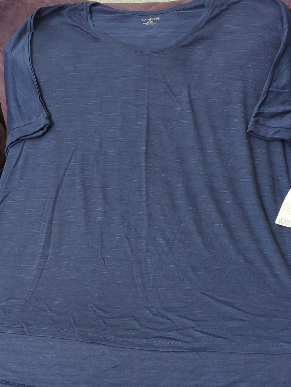 Eileen Fisher Deep Navy Short Sleeve Crew Tee
